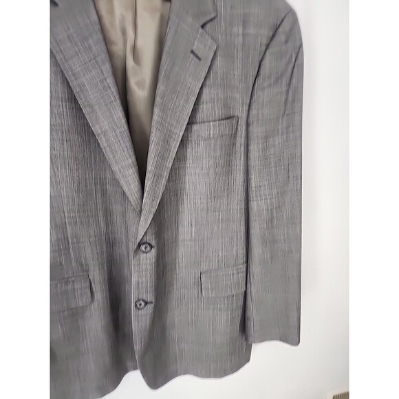 Gray Wool Cashmere Blend Sport Coat Academia Preppy Refined | Jos A Bank 46R - Picture 5 of 10